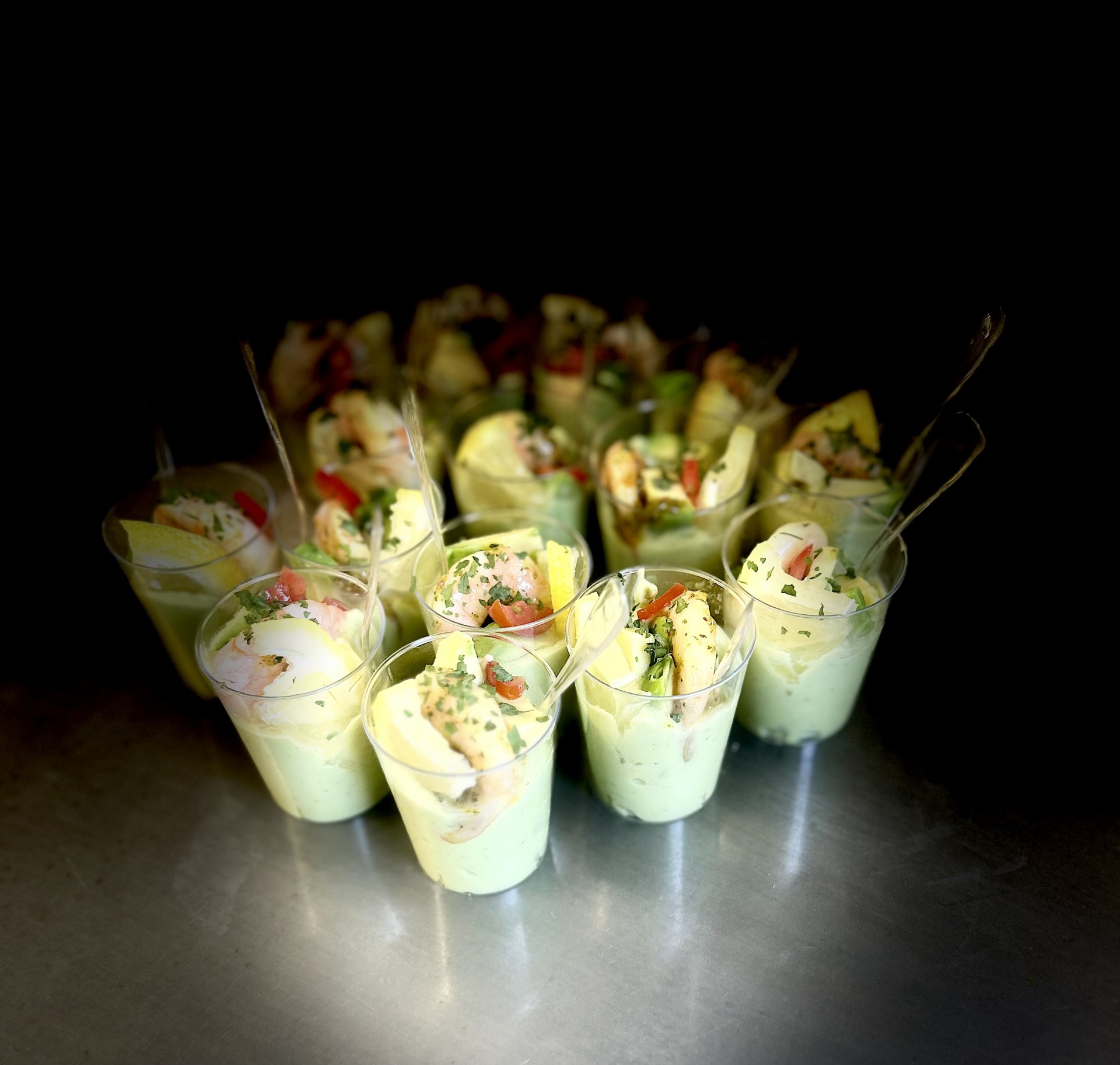 Verrine avocat crevette